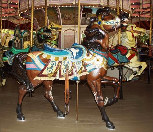 A carousel horse

Description automatically generated