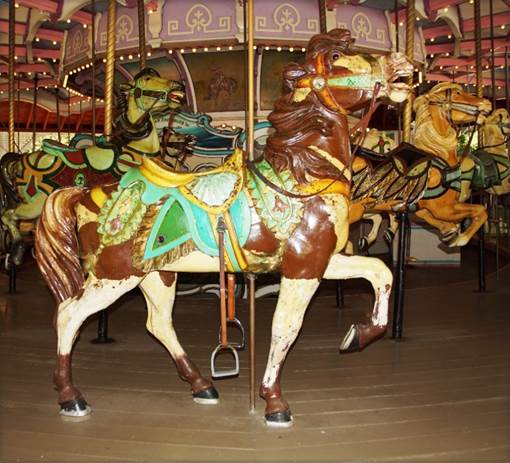 A carousel horse

Description automatically generated