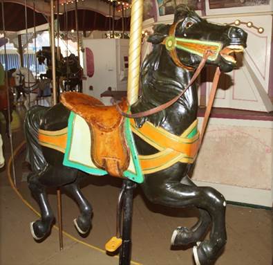 A close up of a carousel

Description automatically generated
