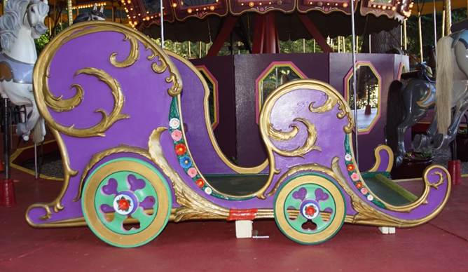A close up of a carousel

Description automatically generated