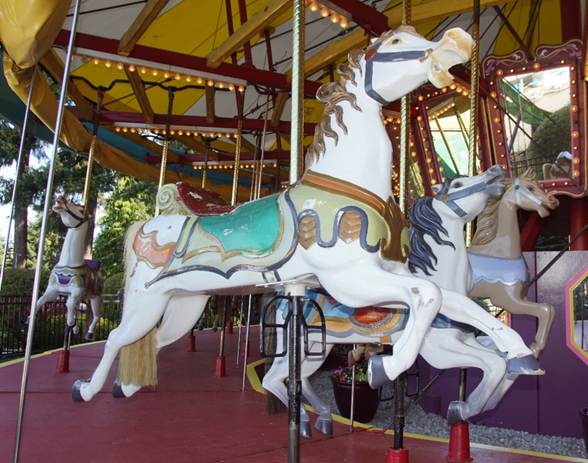 A close up of a carousel
Description automatically generated
