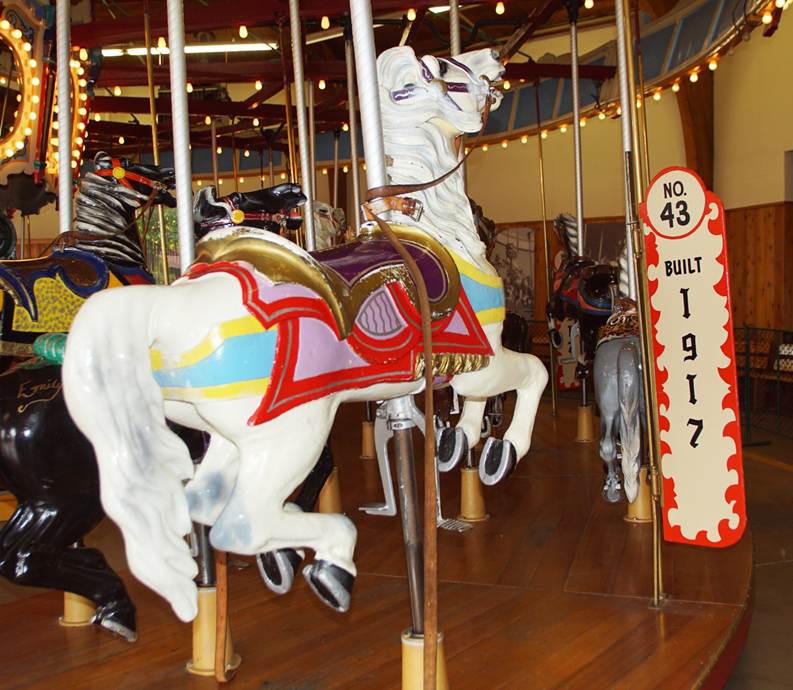 A close up of a carousel
Description automatically generated