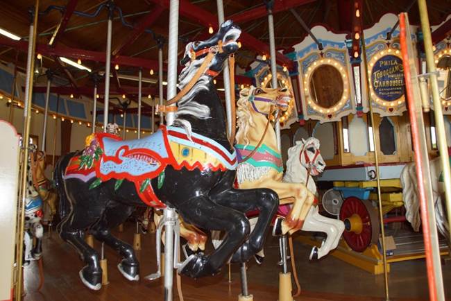 A close up of a carousel
Description automatically generated