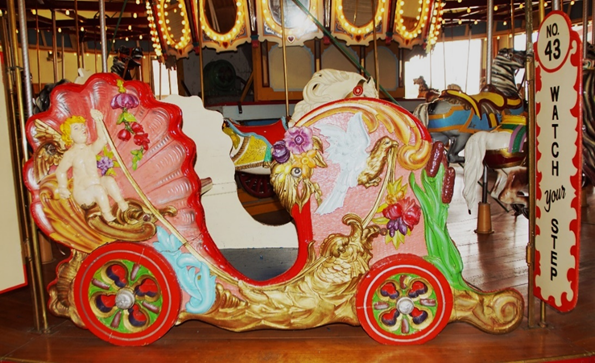 A close up of a carousel
Description automatically generated
