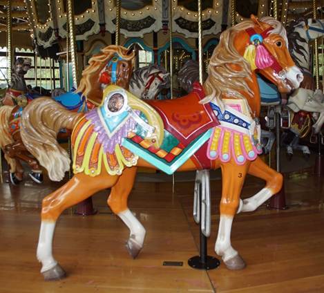 A carousel horse

Description automatically generated
