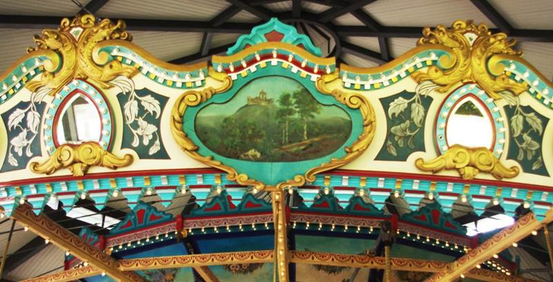 A close up of a carousel
Description automatically generated