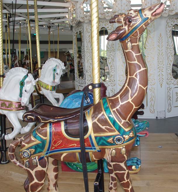 A carousel horse

Description automatically generated